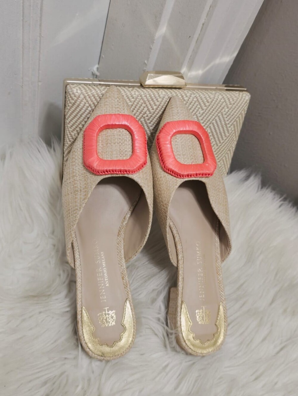 Antonio Melani x Jennifer Sumko Neuchatel woven mule With a Matching Purse - Picture 7 of 9